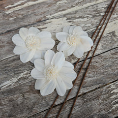 Handmade Flowers - Sola Flower White D - 9cm