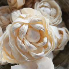 Handmade Flowers - Sola Flower Ivory Rose D - 7cm