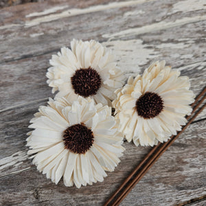 Clearance - Handmade Flowers - Sola Flower (dark centre) Gerbera - 5-7cm
